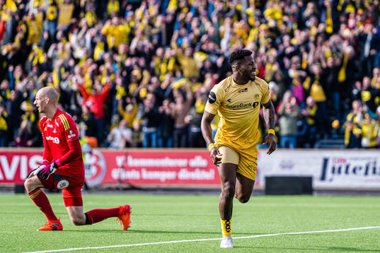 Pemi Faris of Bodø/Glimt celebrates