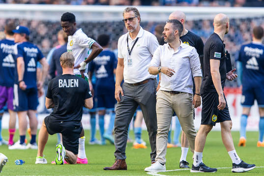 Hammarbys sportchef Jesper Jansson och tränare Marti