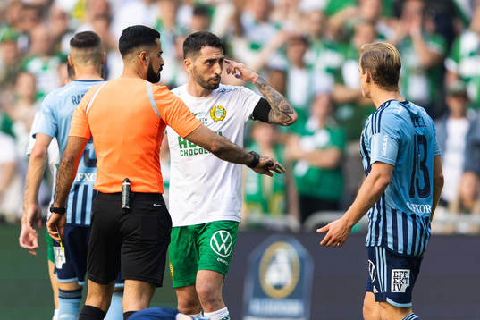 Hammarbys Nahir Besara och Djurgårdens Hampus Finndell