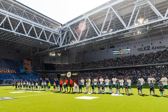 Djurgårdens och Hammarbys spelare ställer upp
