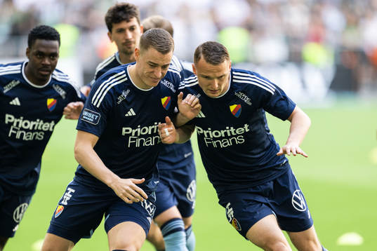 Djurgårdens Jesper Löfgren och Piotr Johansson