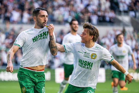 Hammarbys Nahir Besara och August Mikkelsen