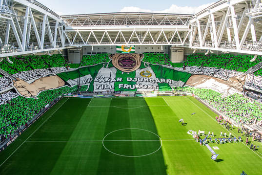 Hammarbys supportrar med tifo