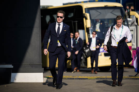 Head coach Sam Hallam and assistant coach Nicklas Rahm of