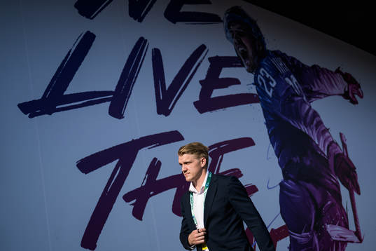 Jakob Silfverberg of Sweden arrives to the arena for the