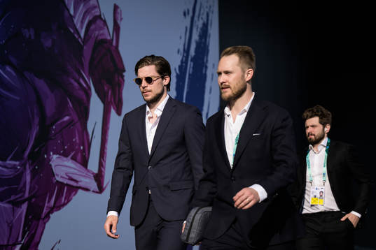 Henrik Tömmernes of Sweden arrives to the arena for the