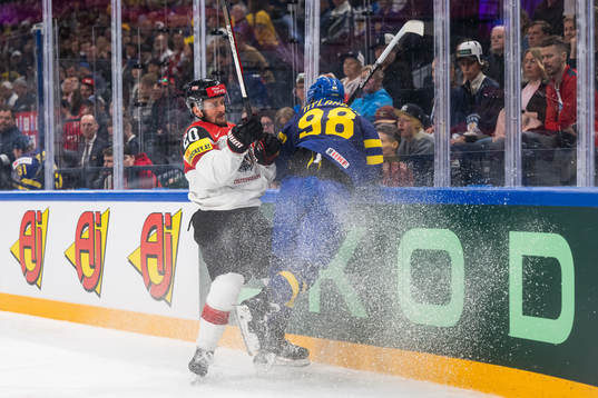 Nico Brunner of Austria and Alexander Nylander of Sweden