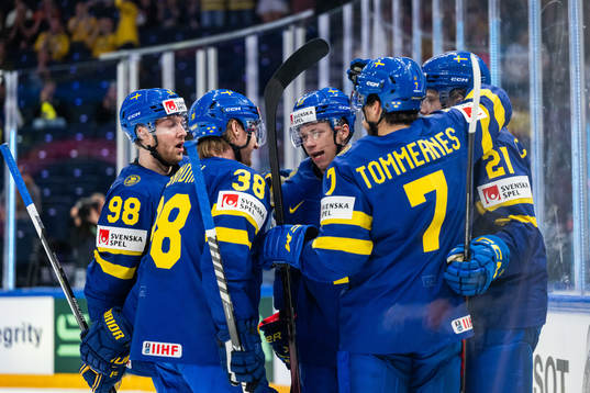 Alexander Nylanderand, Rasmus Sandin, Lucas Raymond and