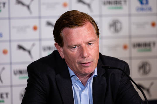 Sirius tränare Christer Mattiasson på presskonferens