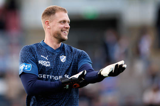 Halmstads målvakt Malkolm Nilsson Säfqvist