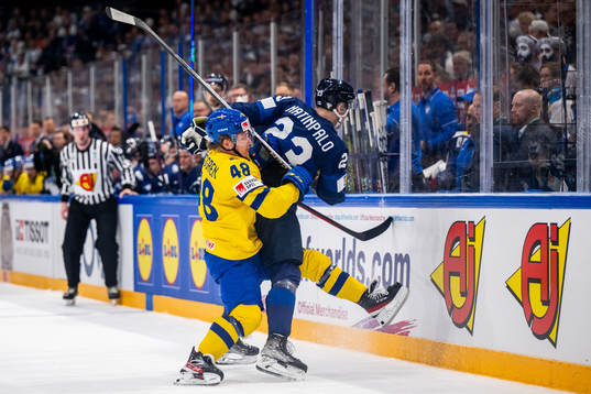 Jonatan Berggren of Sweden and Nikolas Matinpalo of Finland