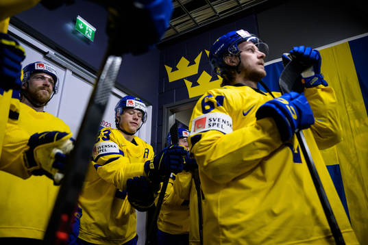 Anton Lindholm, Lucas Raymond and Jonathan Pudas of Sweden