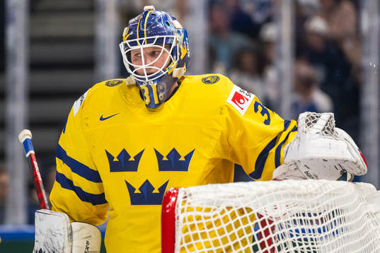 goaltender Lars Johansson of Sweden