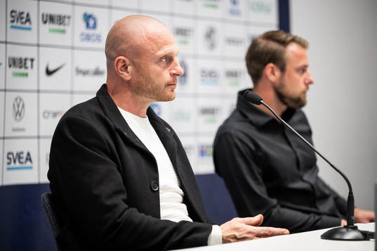 AIKs tränare Andreas Brännström på presskonferensen