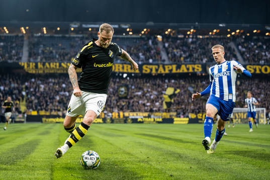 AIKs John Guidetti och IFK Göteborgs Oscar Wendt