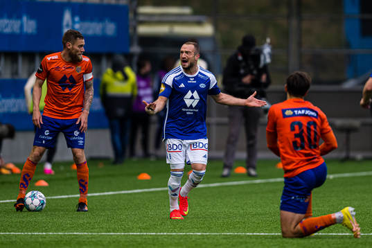 Veton Berisha of Molde reacts