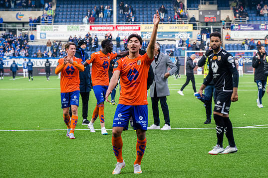 Bjørn Martin Kristensen of Aalesund celebrates