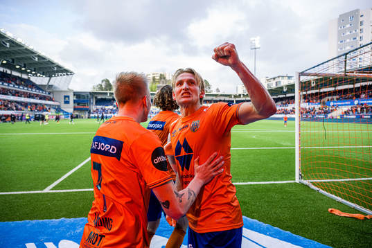 Erlend Segberg of Aalesund celebrates