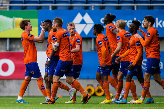 Ebiye Moses of Aalesund celebrates