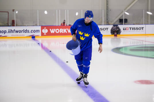Alexander Nylander of Sweden at a practice session