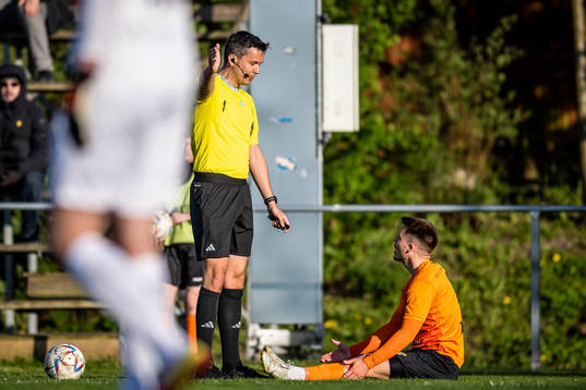 Domare Ivan Prgomet och Torns IFs Kevin Robert