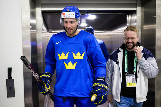Patrik Nemeth and media manager Linus Hugosson of Sweden at