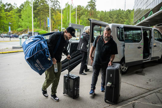 Timothy Liljegren and performance coach Otto Casselberg of