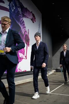 Jakob Silfverberg, Lucas Raymond and Alexander Nylander of