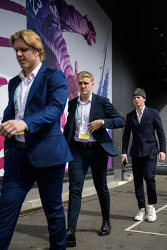 Fabian Zetterlund, Jakob Silfverberg and Lucas Raymond of