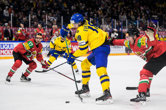 Dennis Everberg of Sweden and Milan Horvath of Hungary