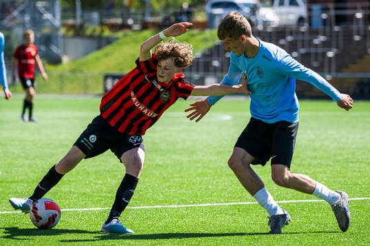 Brommapojkarnas Atle Wahlund och Landskronas Wilmer Hansson