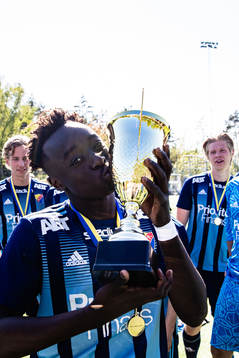 Djurgårdens Kalipha Jawla jublar
