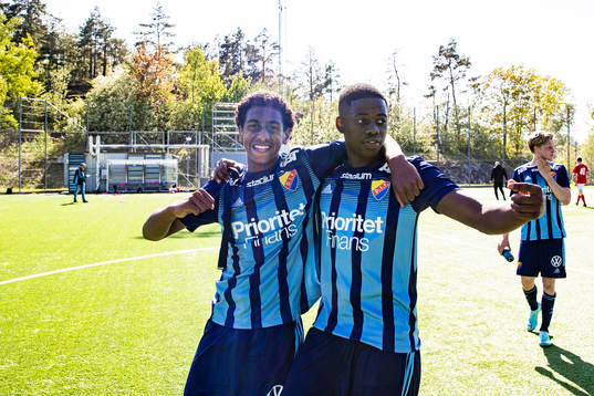 Djurgårdens Isak Alemayehu Mulugeta och Alieu Atlee Manneh