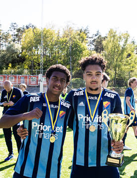 Djurgårdens Isak Alemayehu Mulugeta och Alexandros Garcia
