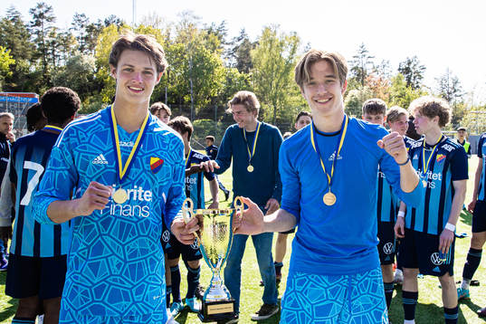 Djurgårdens målvakt Max Croon och målvakt Sixten