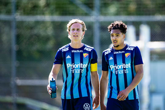 Djurgårdens Oskar Löfström och Gideon Granström
