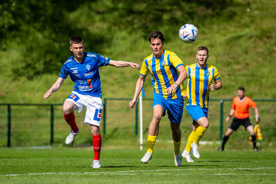 Åtvidabergs FFs Albin Bergström och Eskilsminne IFs Johan