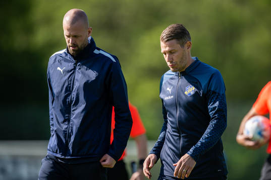 Eskilsminne IFs assisterande tränare Anders Schönberg och