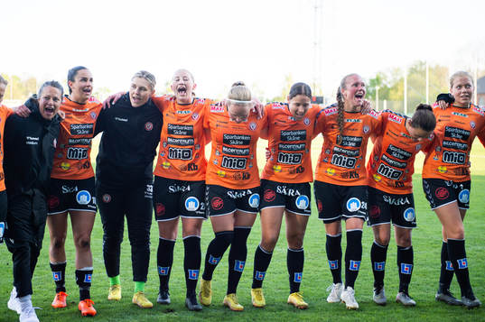 Kristianstads spelare jublar