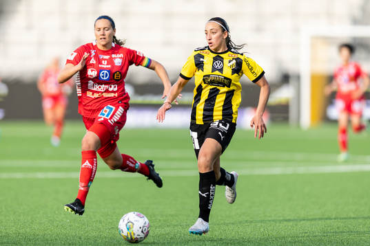 Häckens Rusul Rosa Kafaji och Linköpings Emma Lennartsson