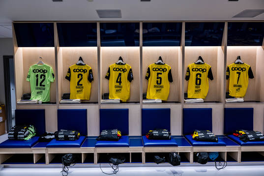 General interior view of the Lillestrøm SK dressing room