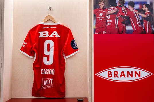 The shirt of Niklas Castro of Brann in the dressing room