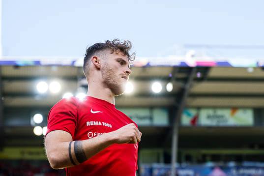 Ole Didrik Blomberg of Brann warms up