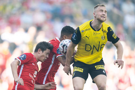 Mathias Rasmussen of Brann and Thomas Lehne Olsen of