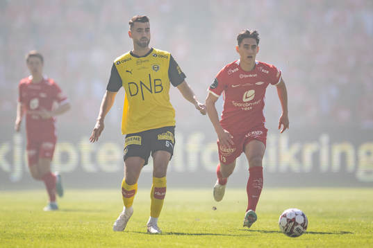 Vetle Dragsnes of Lillestrøm and Svenn Crone of Brann