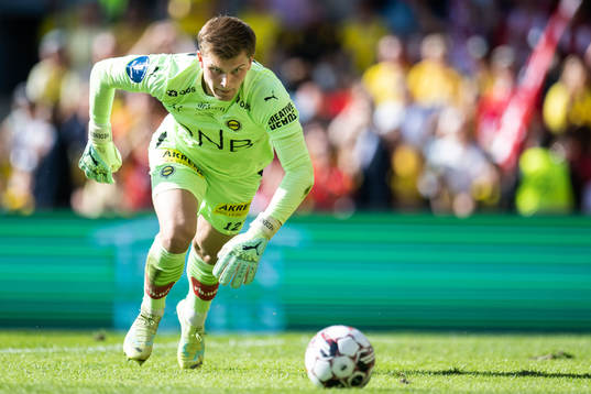 Goalkeeper Mads Hedenstad Christiansen of Lillestrøm