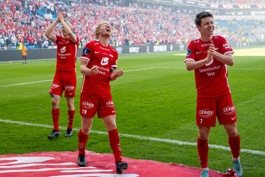 Sivert Heltne Nilsen and Mathias Rasmussen of Brann
