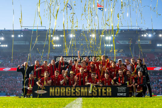 Players of Brann celebrate
