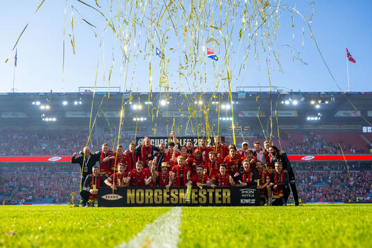 Players of Brann celebrate