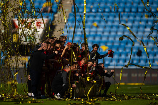 Players of Brann celebrate